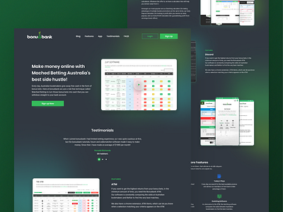 Bonusbank - Betting Platform apuesta apuestas australia bet bets betting bonus design matched betting money online paisadutch ui ui design ux ux design