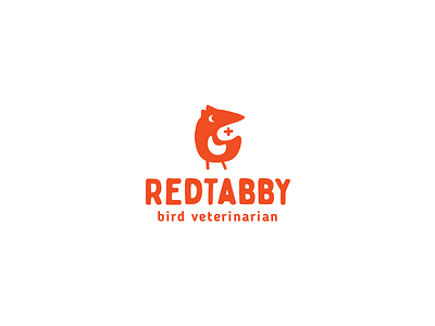 RedTabby bird brand cute design logo vector vet