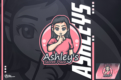 cute girl mascot twitch logo cute mascot logo design illustration logo logo mascot logo twitch logodesign mascot mascot logo streamer logo twitch logo ui youtube logo