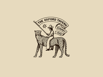 Oxford Tavern alt badge bar branding cat cowboy design graphic design illustration logo restaurant vintage western