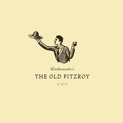 The Old Fitzroy 20s 30s badge bar branding classic design graphic design illustration logo restaurant vintage