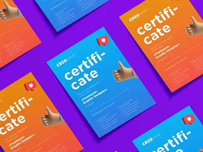 Certificate of completion certificate design graphic design