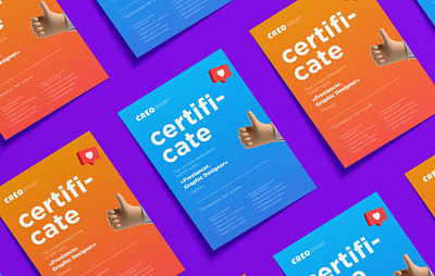 Certificate of completion certificate design graphic design