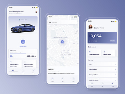 Automotive App - BMW - Redesign app automotive bmw brand car clean design ui ux