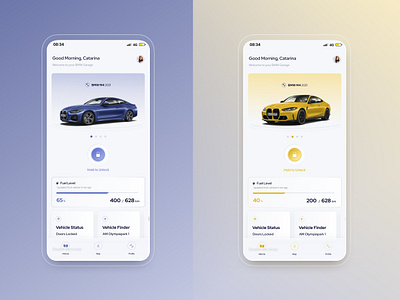 Automotive App - BMW - Redesign app automotive bmw brand car clean design ui ux