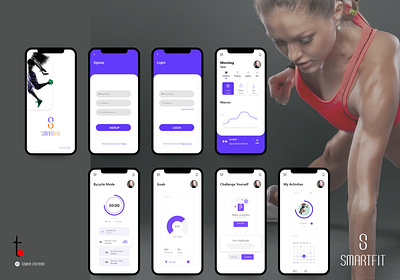 Fitness App UI Concept app app design design illustration logo ui ui design uidesign uiux ux