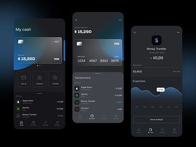 Finance - Mobile banking App app design typography ui ux