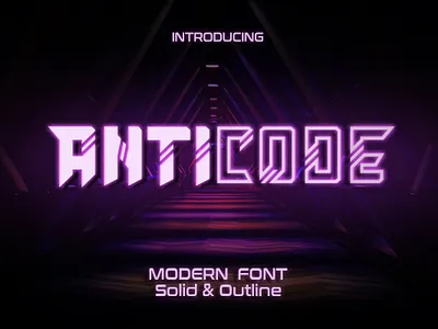 Anticode - Modern Font app cyber design font font design futuristic game design logo logotype modern font type design typography