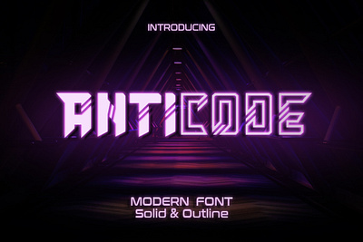 Anticode - Modern Font app cyber design font font design futuristic game design logo logotype modern font type design typography