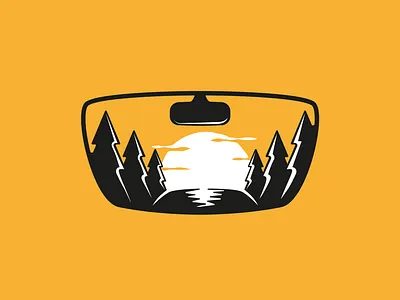 Road trip branding camper campervan car illustration journey logo road trip sun sunset travel van