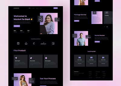 Landing page marketing dark daily ui dark dark mode design landing page dark minimal ui ux web web design website