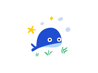 Cute whale animal baby children clipart cute fish fun illustration kid little ocean sea summer under vector whale