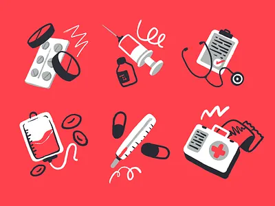 Health Care Icons art branding design design studio digital art digital illustration doctor graphic design health health care hospital icon icon design icon pack icon set icons illustration illustrator medical medicine