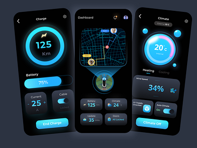 Smart Car App car clean ui iot mobile mobile ui mobileapps productdesign smartapp smartcar ui ui ux ui design uiux