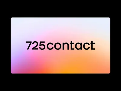 725contact animation branding clean color design gradient logo orange pink typography ui user interface webdesign