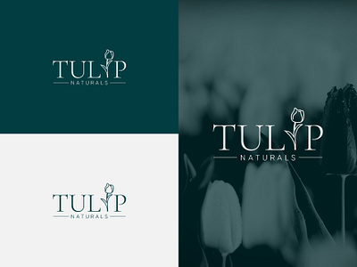 TULIP NATURALS branding design graphic design icon illustration logo typography vector