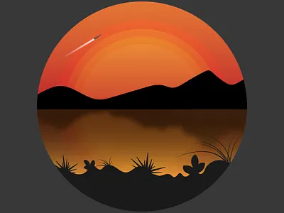 Sunset adobe graphic design illustrator sunset
