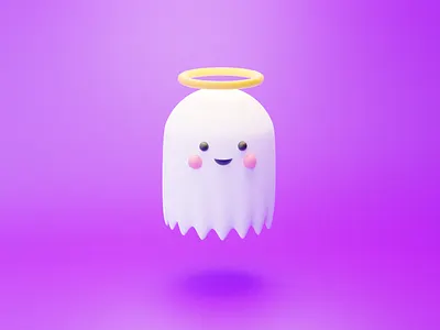 Cute Ghost 3d animation art brand branding design graphic design illustration illustrator logo motion graphics ui ux vector