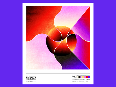 DRIBBBLE - 07 abstract artwork ball basketball colorful darktones drawing dribbble illustration minimal pattern red simple sport