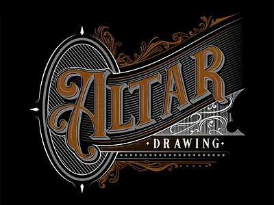 Altar Drawing calligraphy design graphic design illustration illustrator logo typography vector victoriantype