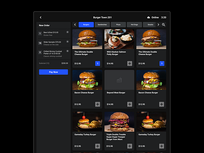 Kiosk Dark Mode app design ui ux