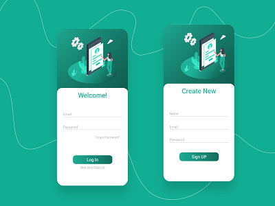 Mobile App Sign Up UI Design mobile design sign up screen design ui user interface design ux ux design web design