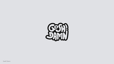 Gosh Damn Apparel apparel brand design freehand fun handrawn letterform logo