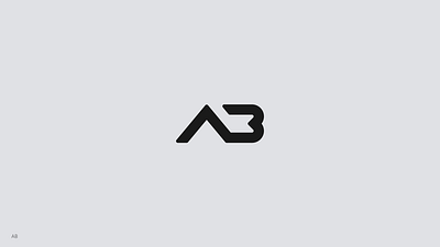 AB Monogram brand design letterform logo mark monogram