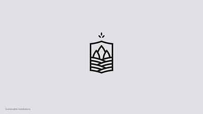 Sustainable Installations Logo Alternative brand design letterform logo mark