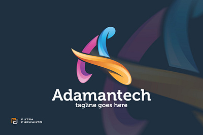 Adamantech / Letter A - Logo Template 3d 3d letter abstract animation branding concept creative design graphic design illustration logo logo template motion graphics synthwave ui vector