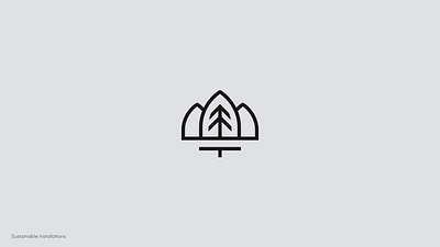 Sustainable Installations brand branding design letterform logo mark