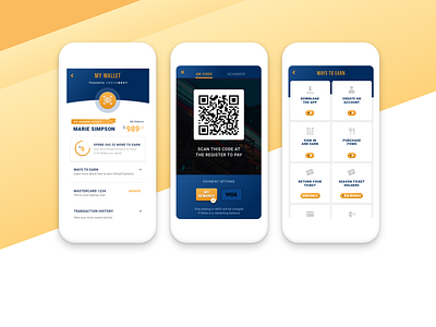 Utah Jazz Wallet app branding design ui ux