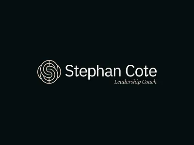 Stephan Cote brand identity branding coaching counseling design leadership logo monogram type typography