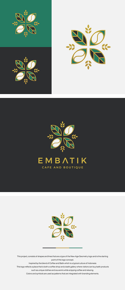 Embatik Cafe and Boutique Logo batik cafe logo coffee logo coffee shop logo