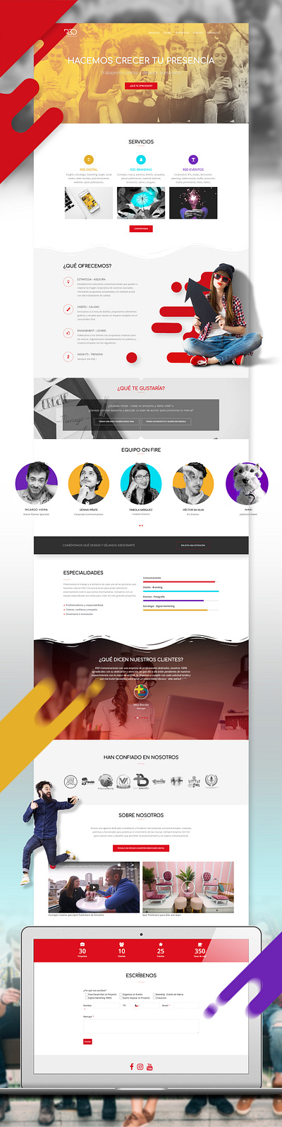 R3D Comunicaciones - Landing page advertising agency branding communications digital landing page web website