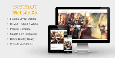 Bistrot X5 for Website x5 bar chef cooking creative css3 cuisine design designer food hospitality html5 jquery onepage restaurant template web design web designer website x5 website x5 template x5 template