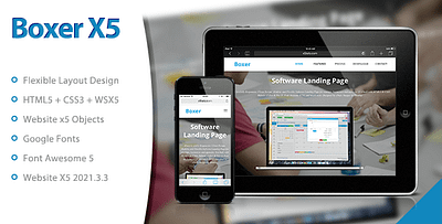Boxer X5 for Website x5 agency animation app business creative css3 design designer fontawesome 5 html5 jquery onepage showcase studio web design web designer website x5 website x5 template x5 x5 template