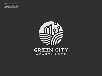 Green City Logo lettermark real estate