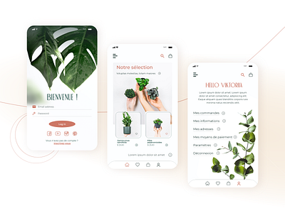 PLANT | Mobile App Concept adobe illustrator app app mobile application concept dailyui flower mobile plant plants ui ux web xd