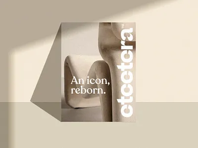 Branding for Etcetera Chair 70s branding catalogue chair graphic design logo retro