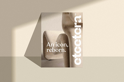 Branding for Etcetera Chair 70s branding catalogue chair graphic design logo retro