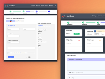 Car History Check UI design graphic design ui ux web design