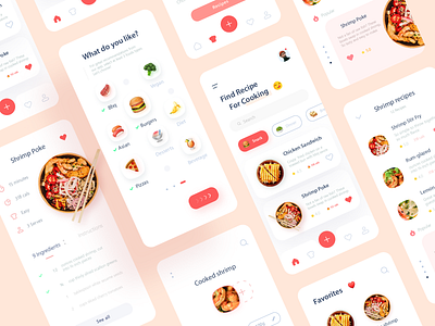 Recipe app clean cook cooking food food app minimal minimalist mobile recipe recipes ui ui design uiux ux