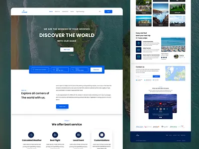 Travel agency landing page app branding design digital marketing agency graphic design illustration landing page travel travel agency travel landing page travel ui design travel ux design travel websit travel website design ui ui design uiux design ux ux design vector
