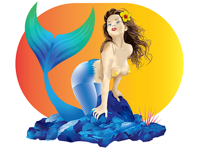 Mermaid design illustration vector