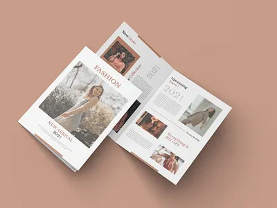Bi-fold Brochure - Fashion adobe illustrator brochure business creative fashion flyer modern product professional sales simple template vector