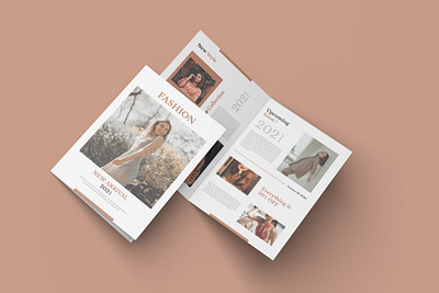 Bi-fold Brochure - Fashion adobe illustrator brochure business creative fashion flyer modern product professional sales simple template vector