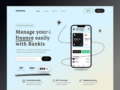 Finance Web Design app bank banking finance webdesign fintech home home page homepage landing landing page landingpage payment getway product designer ui uiux ux visual design web web design website