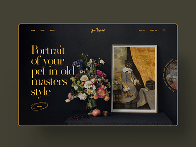 Your majesty landing page animals branding character design gallery hand drawn home page illustration landing page logo museum old masters product page vintage design webb website