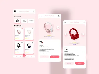 Headphone Mobile App Design app design ui ux